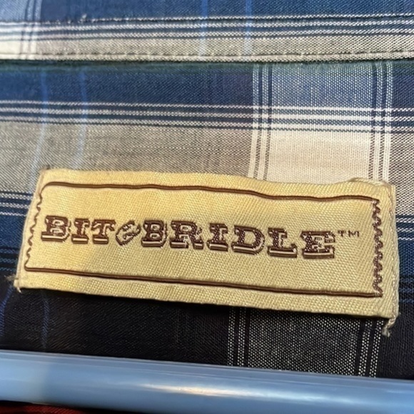 New Plus Size Women's Long Sleeves Bit & Bridle Plaid Button Down Shirt‎ Size 2X - Picture 6 of 9